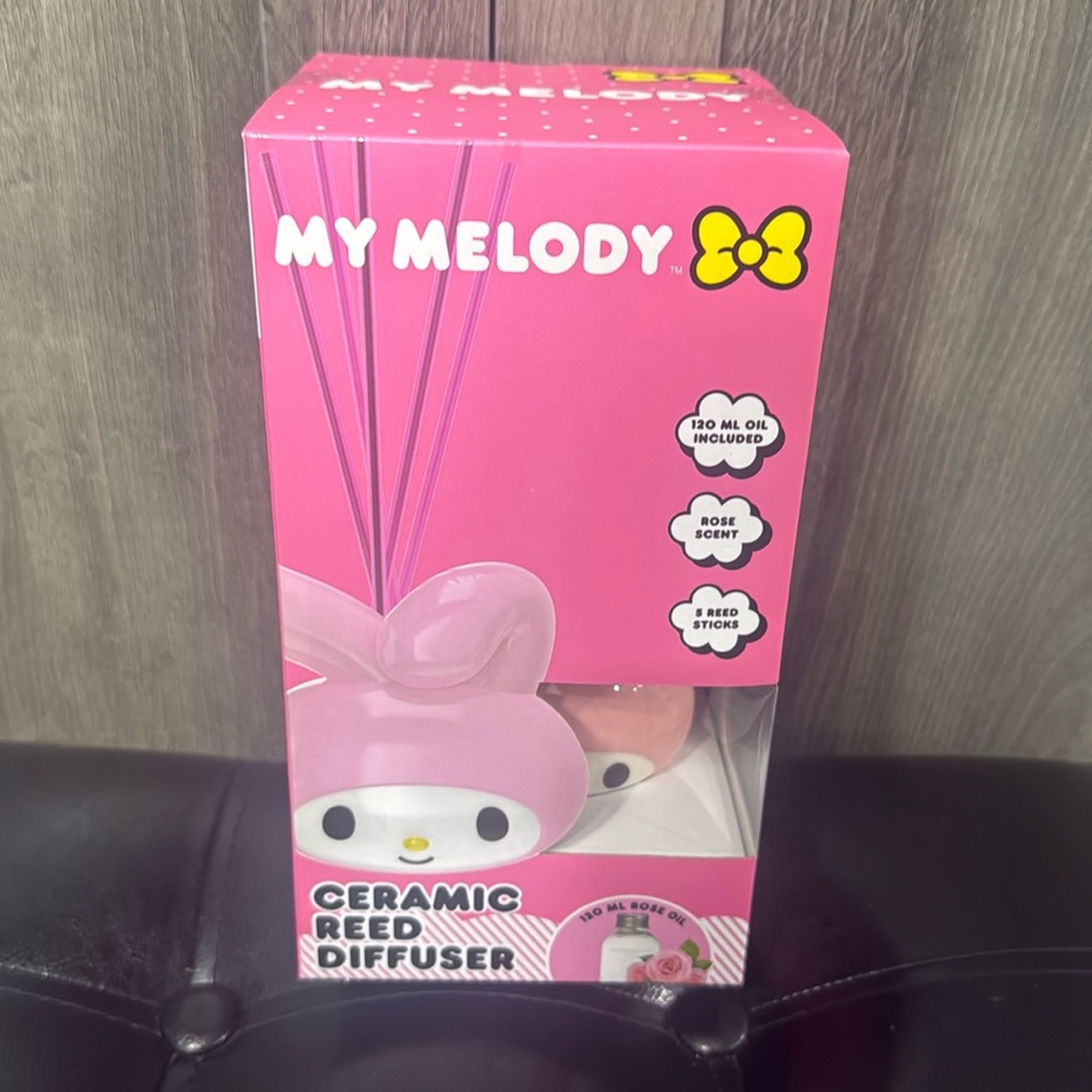 New My Melody Face Ceramic Reed Rose Diffuser In Box By Hello Kitty's Sanrio
